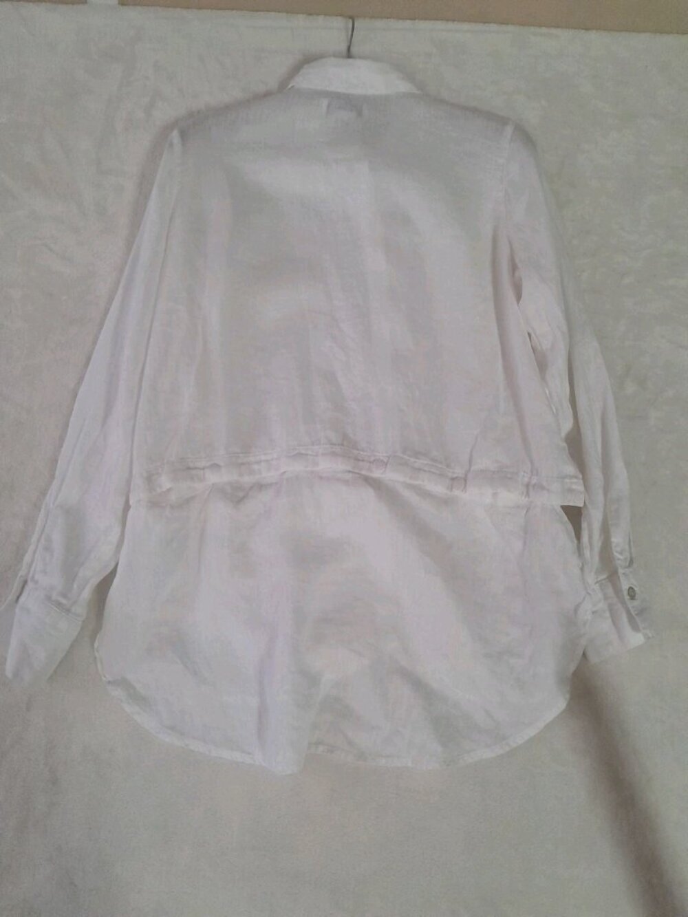 Rachel Zoe Womens Linen Long Sleeve Shirt Vacation Coastal Casual White Size S - Picture 7 of 7